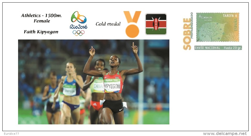 Spain 2016 - Olympic Games Rio 2016 - Gold Medal Athletics Female Kenya Cover - Otros & Sin Clasificación