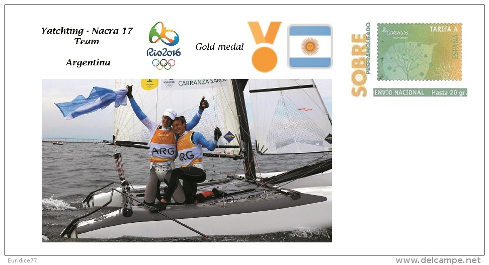 Spain 2016 - Olympic Games Rio 2016 - Gold Medal Yatchting Argentina Cover - Otros & Sin Clasificación