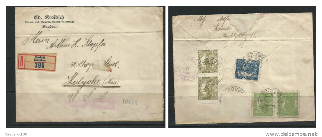 O) 1930 SLOVENIA, ARCHITECTURE, COVER REGISTERED KADAN KAADEN, SEAL RECEPTION NEW YORK XF - Slovenia