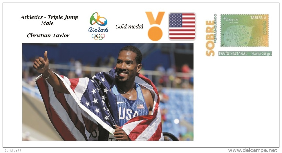 Spain 2016 - Olympic Games Rio 2016 - Gold Medal Athletics Triple Jump USA Cover - Otros & Sin Clasificación