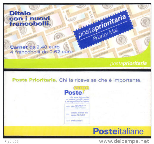 ITALIA 2002  "POSTA PRIORITARIA" LIBRETTO ** FIOR DI STAMPA - Booklets