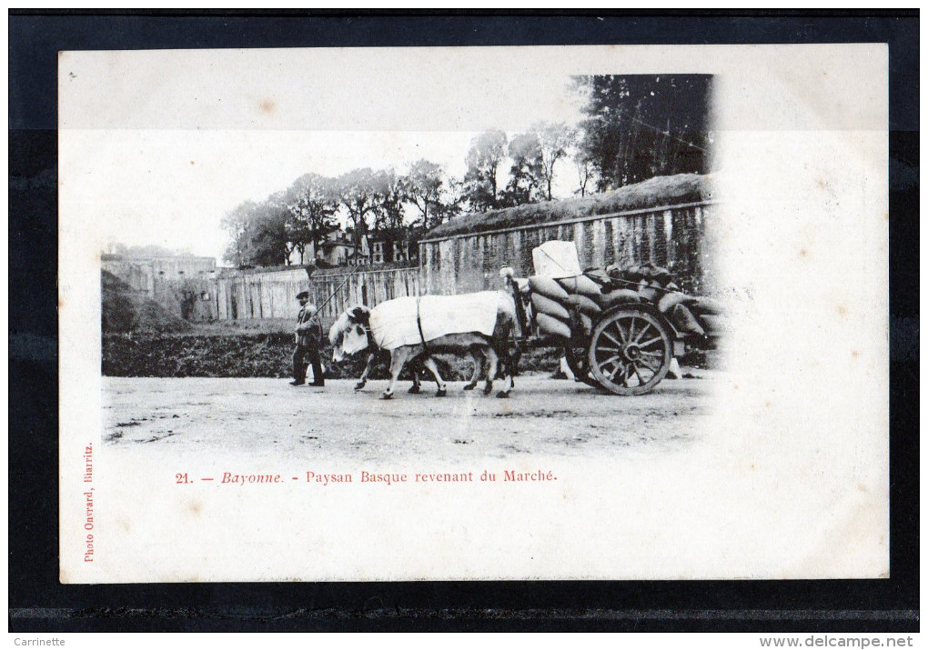 BAYONNE - 64 - Pays Basque - Paysan Basque Revenant Du Marché 1900... - Bayonne