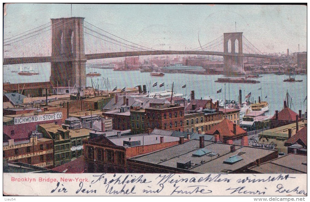 Brooklyn Bridge, New-York (1907) - Ponts & Tunnels