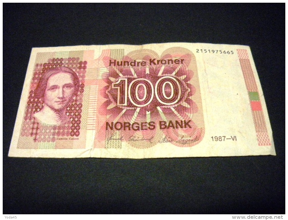 NORVEGE 100 Kroner 1987,1983-1994,pick N° 43 C, NORWAY - Norvège