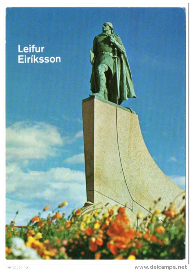 ICELAND - STATUE OF LEIF ERICSON / THEMATIC STAMP-AIRPLANE/AVION - Islanda