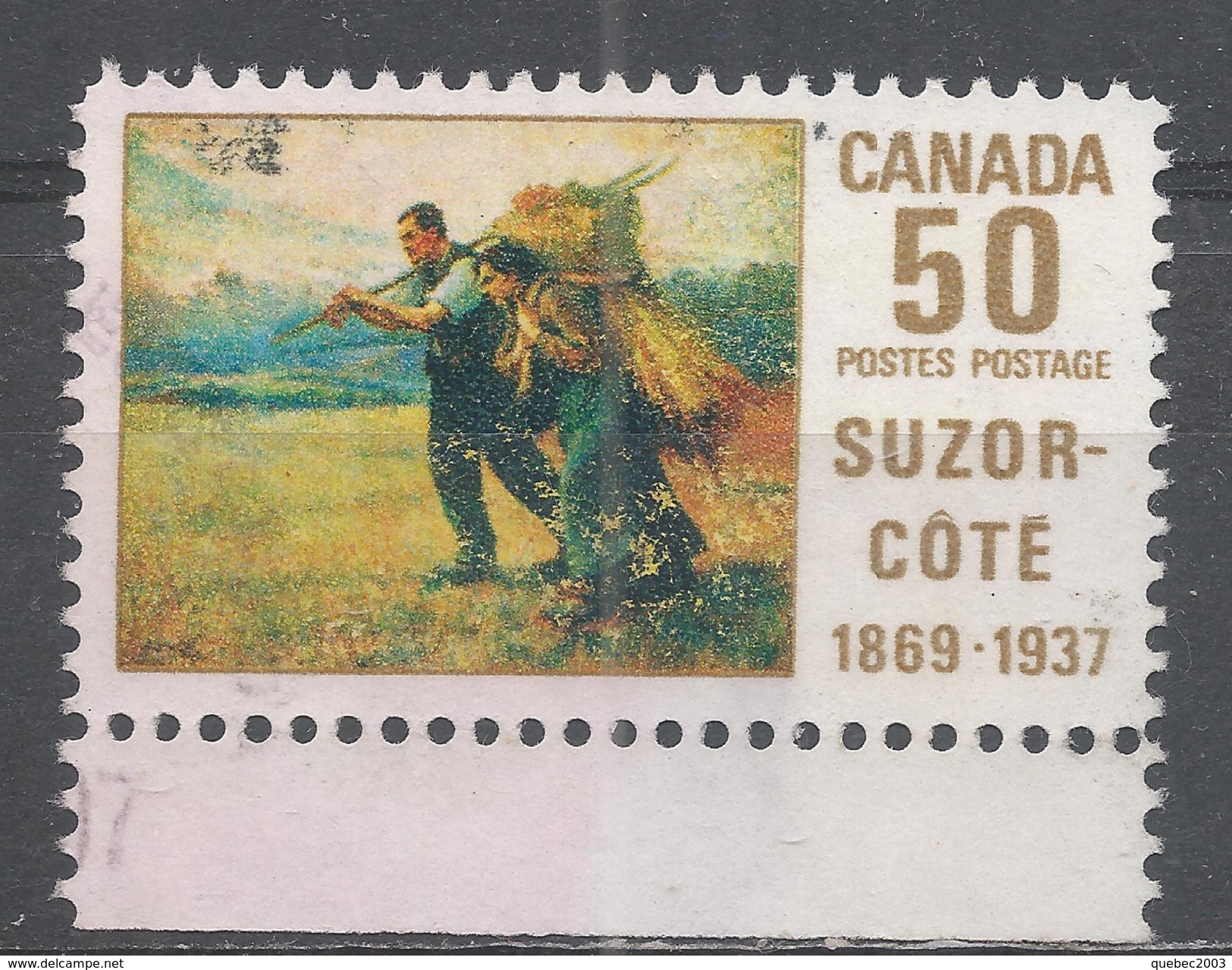 Canada 1969. Scott #492 (U) Return From The Harvest Field, By Aurele De Foy Sozor-Coté ** Complete Issue - Oblitérés