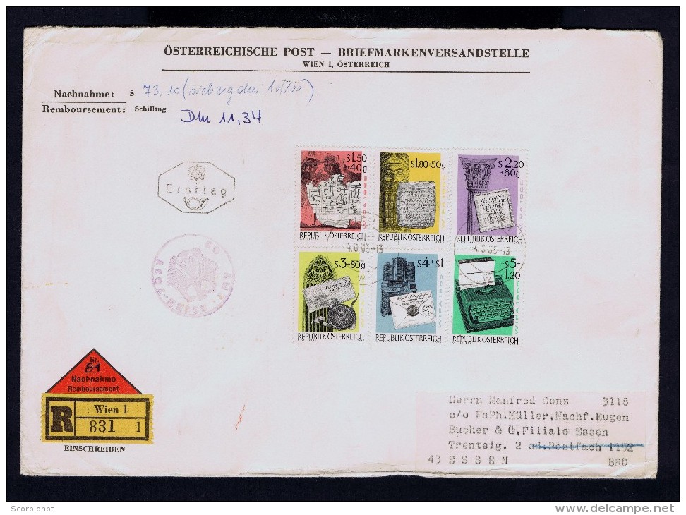 Egyptologie Roman Writter Mail Courrier Egypt OSTERREICH Fdc Letters Machine  Essen Sp4145 - Egyptology