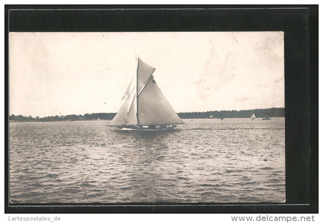 CPA Stockholm, Olympiade 1912, Voilier Magda IX, Segelsport - Sailing