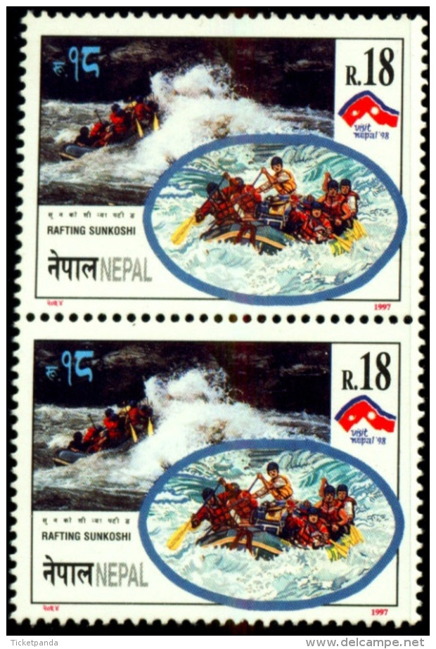 WATER SPORTS-RAFTING SUNKOSHI-PAIR-NEPAL-MNH-A1-518 - Rafting