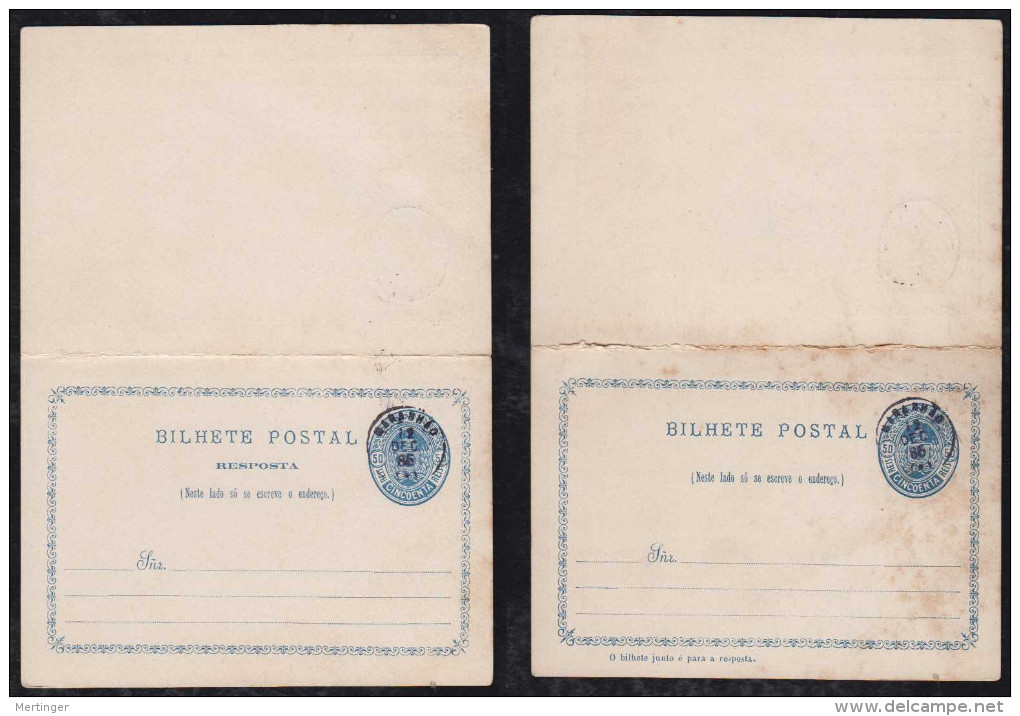 Brazil Brasil 1886 BP7 Answer/question Stationery Card MARANHAO Postmark - Briefe U. Dokumente