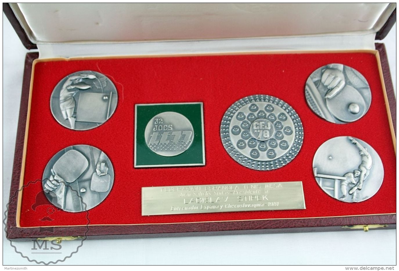 Collection Of 6 Table Tennis Medals Dedicated To Ladislav &Scaron;típek Player In 1981 - Tischtennis