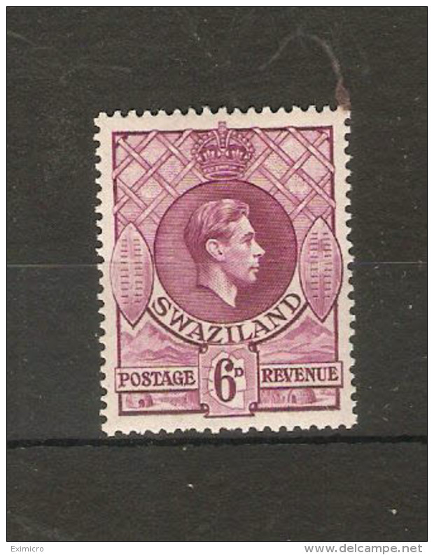 SWAZILAND 1944 6d Reddish Purple SG 34b PERF 13½ X 14 UNMOUNTED MINT Cat £4.50 - Swaziland (...-1967)