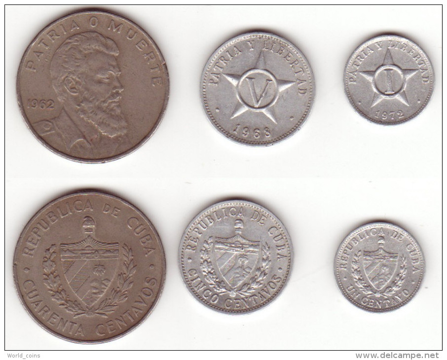 Cuba, 3 Coins - Kuba