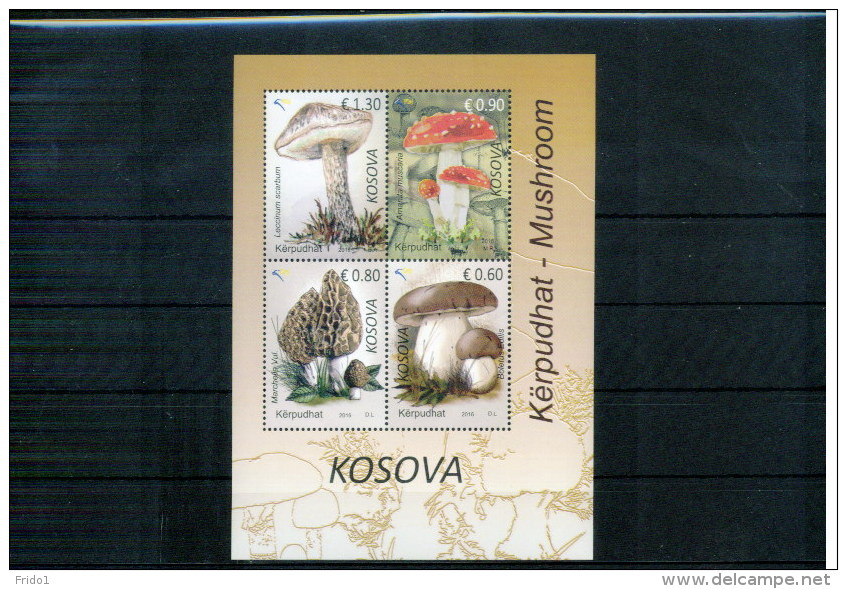 Kosovo 2016 Mushrooms  Block MNH - Pilze