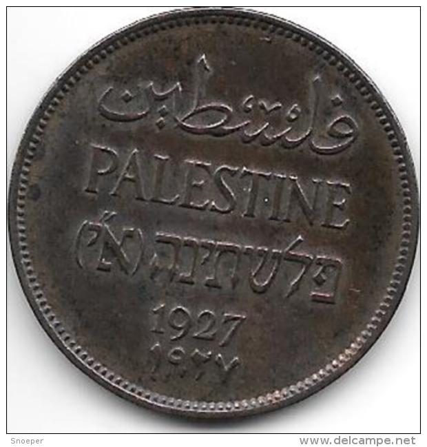 Palestina 2 Mils 1927 Km 2  Xf+ !!!!!  Catalog Val 30,00$ - Autres – Asie