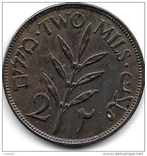 Palestina 2 Mils 1927 Km 2  Xf+ !!!!!  Catalog Val 30,00$ - Autres – Asie