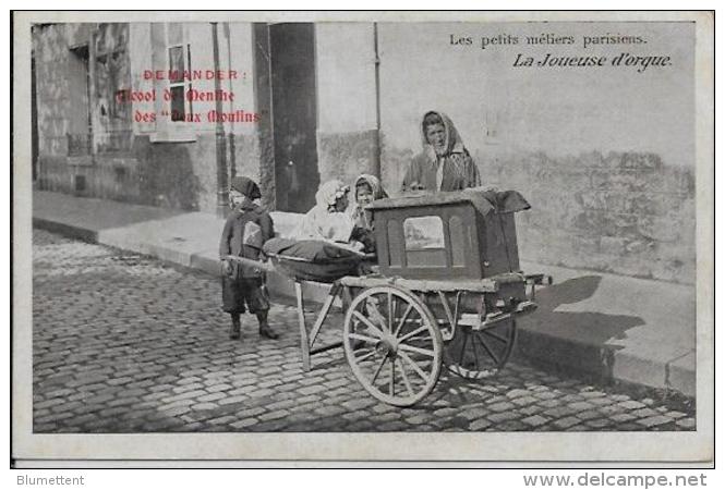 CPA  LES PETITS METIERS PARISIENS  Editeur LAAS & PECAUD Publicité Publicitaire Non Circulé Orgue De Barbarie - Straßenhandel Und Kleingewerbe