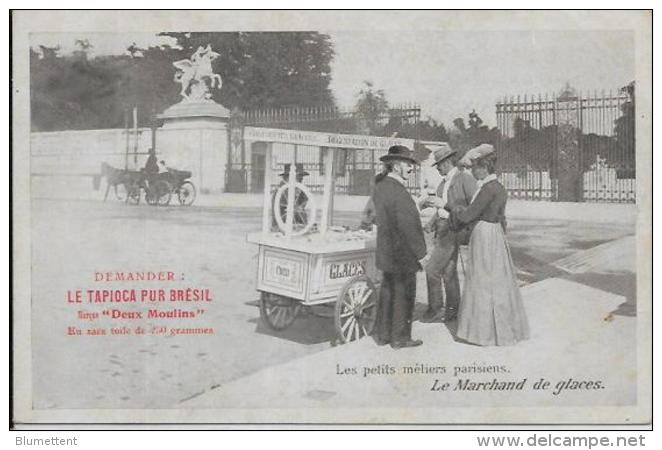 CPA  LES PETITS METIERS PARISIENS  Editeur LAAS & PECAUD Publicité Publicitaire Non Circulé Glaces - Petits Métiers à Paris