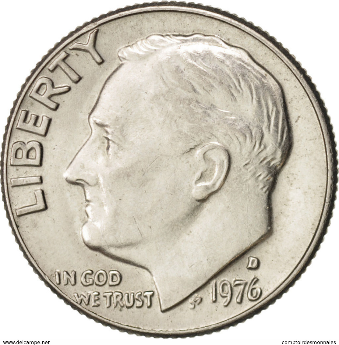 Monnaie, États-Unis, Roosevelt Dime, Dime, 1976, U.S. Mint, Denver, SUP - 1946-...: Roosevelt