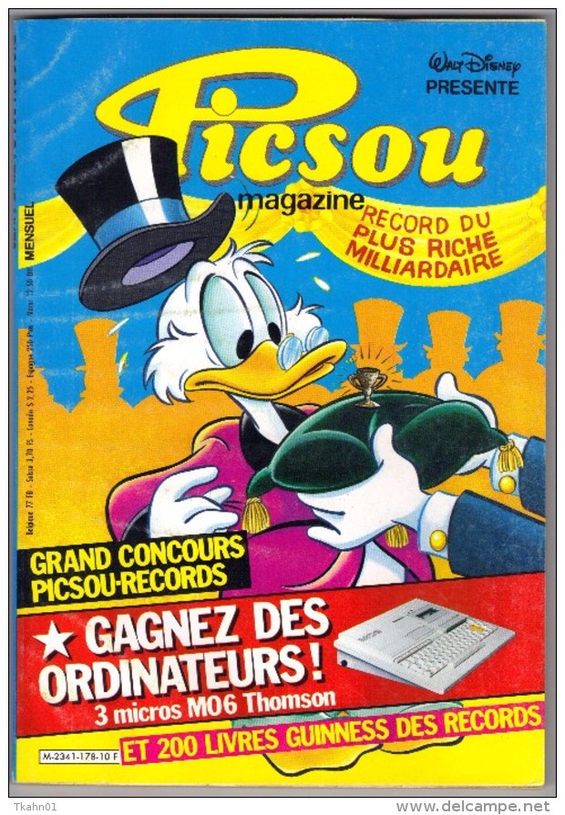 PICSOU MAGAZINE N° 178 " EDI-MONDE " DE 1986 - Picsou Magazine