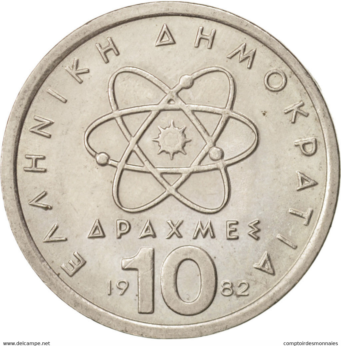 Monnaie, Grèce, 10 Drachmes, 1982, SUP+, Copper-nickel, KM:132 - Grèce