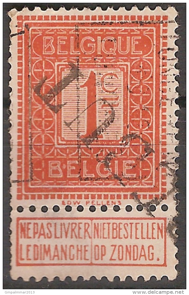 PELLENS Cijfer Nr. 108 Voorafgestempeld Nr. 2183 Type B TONGRES 1913 + REBUT ; Staat Zie Scan ! Inzet Aan 10 € ! - Rolstempels 1910-19