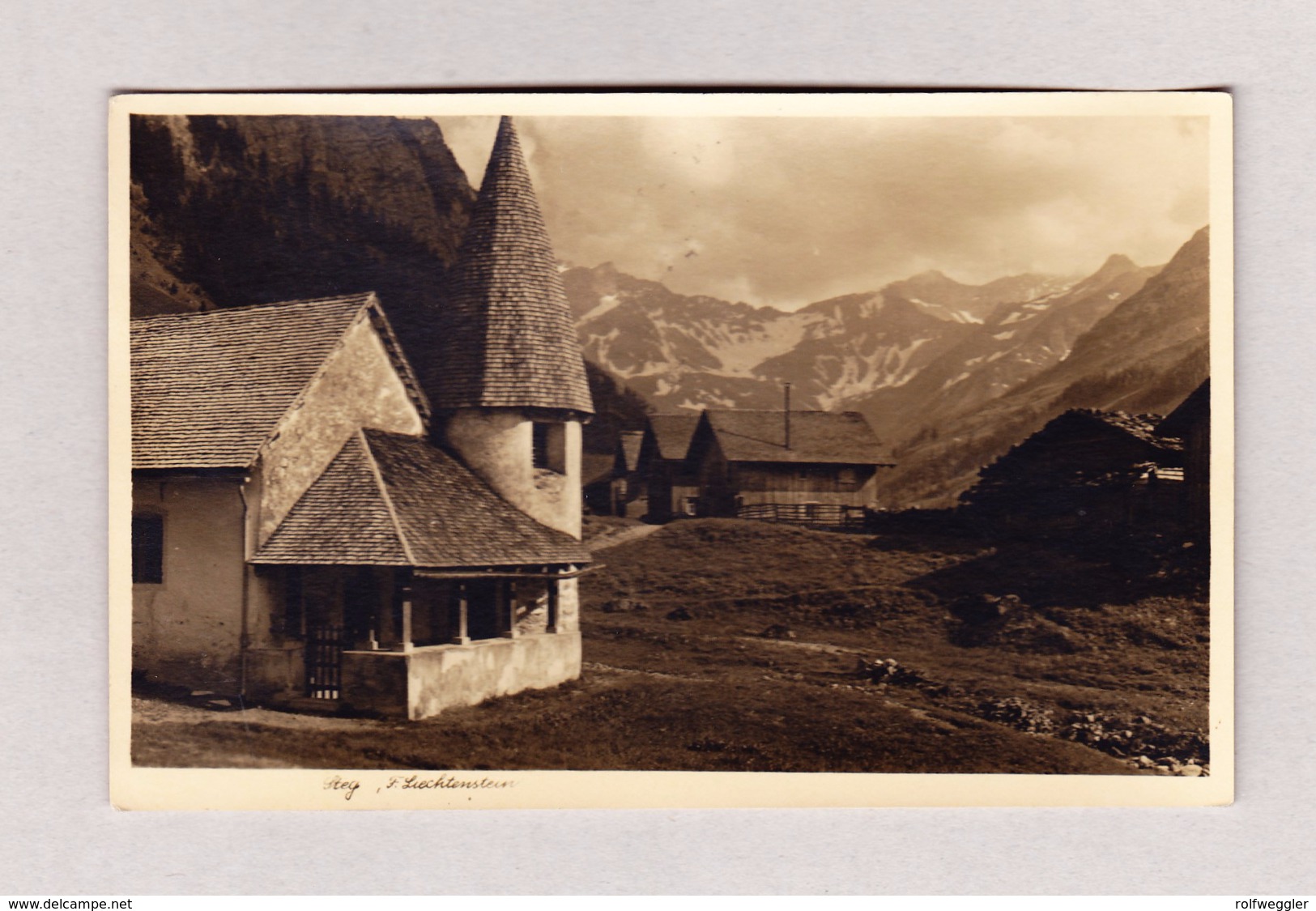 AK FL STEG Ges Triesenberg 30.12.1934 Foto A. Buck Schaan - Liechtenstein