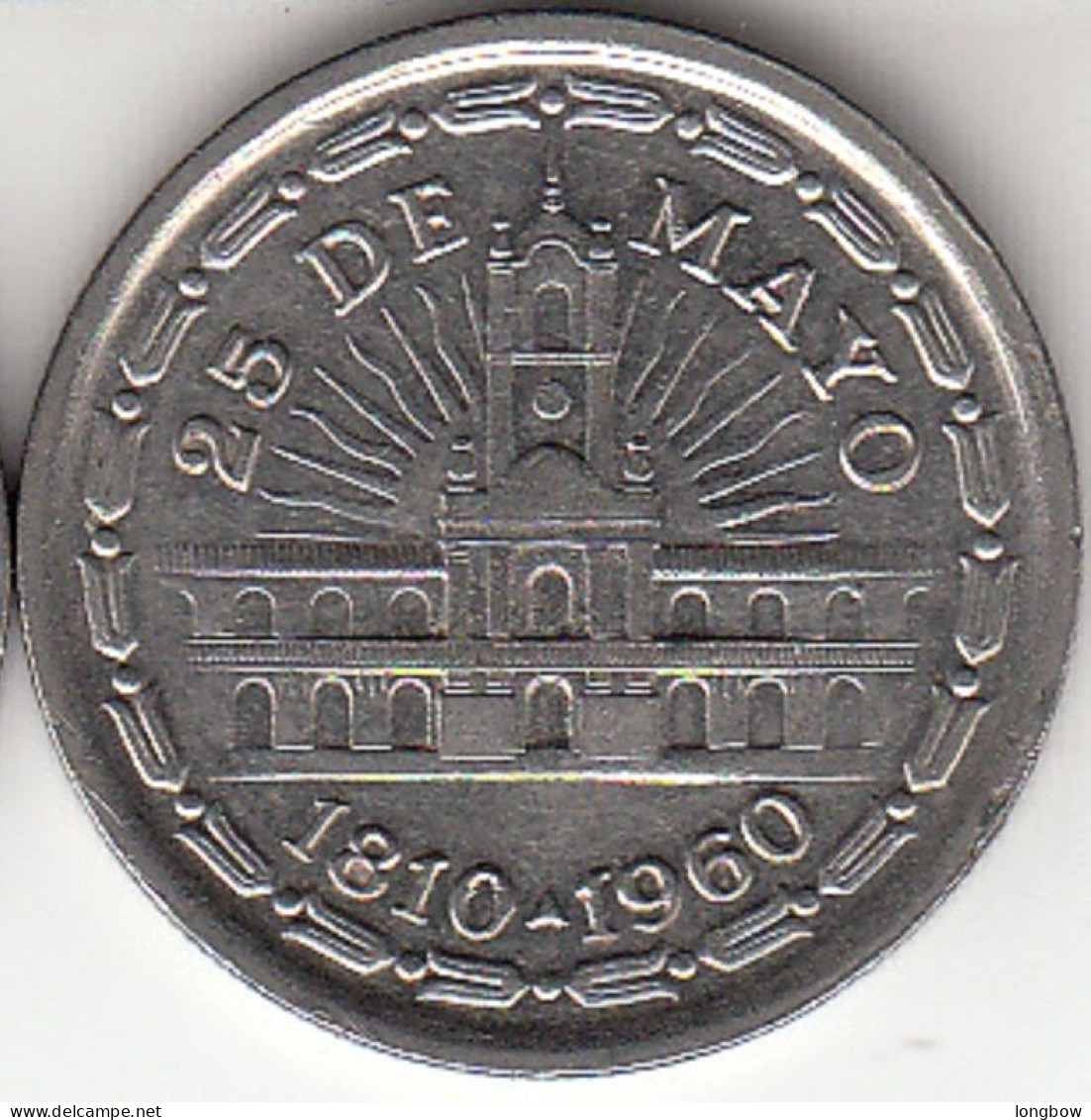 Argentina 1 Peso 1960 (150th Aniversary-Removal Of Spanish Viceroy) KM#58 - Used - Argentina