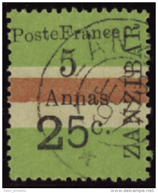 N°42 Tirage Mannoni 5a Et 25c Bordure Verte Et Interv. Rouge   Qualité:OBL Cote:.....&euro; - Other & Unclassified