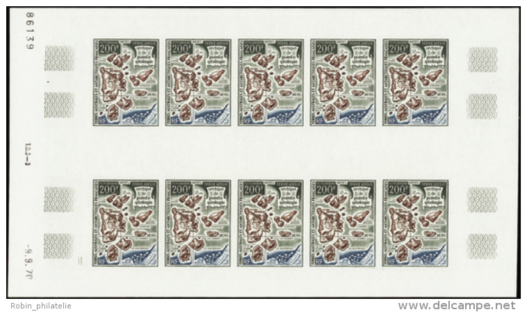 N°24 200f Feuille De 10 Timbres Non Dentelés   Qualité:** Cote:1500&euro; - Other & Unclassified