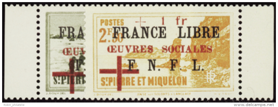 N°310 /311 France Libre Oeuvres Sociales 2 Valeurs   Qualité:** Cote:280&euro; - Altri & Non Classificati