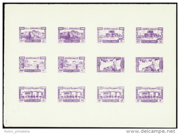 N°189 /192 + PA 97/100 + Taxes 37/40 Feuillet Gommé 12 Valeurs En Violet  Qualité:** Cote:.....&euro; - Altri & Non Classificati