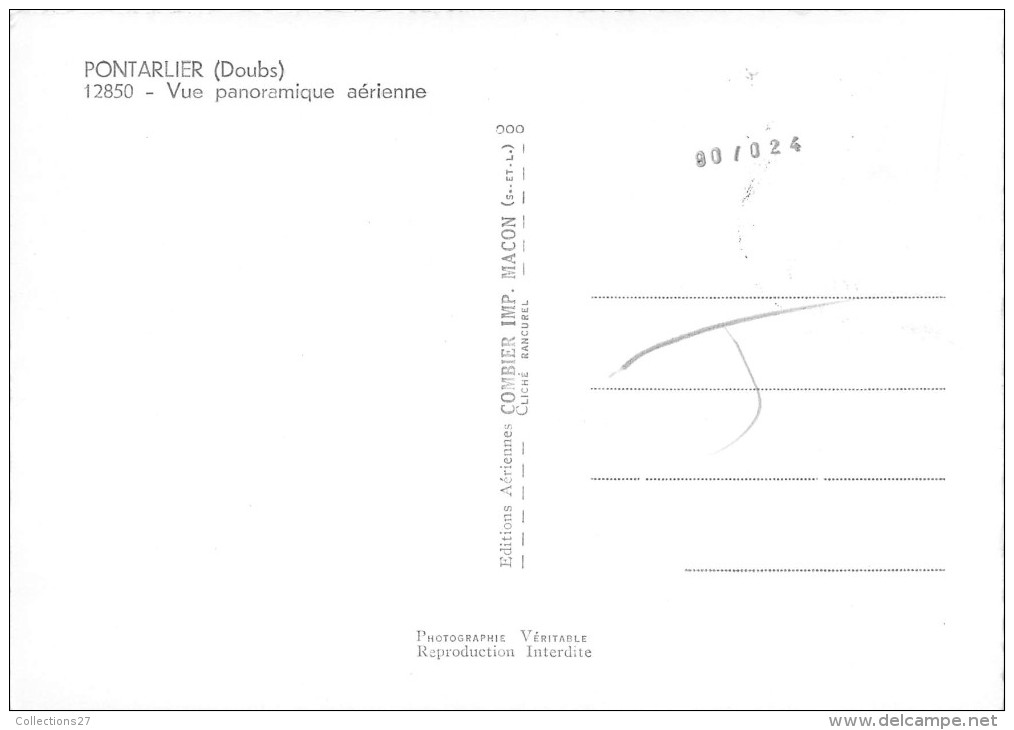25-PONTARLIER- VUE PANORAMIQUE AERIENNE - Pontarlier