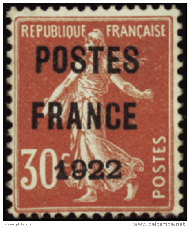 N°38 30c Semeuse Rouge Postes France 1922"  " Qualité:(*) Cote:875&euro; - Other & Unclassified