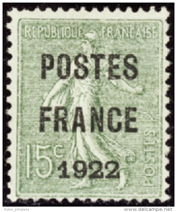 N°37 15c Semeuse Lignée Postes France 1922"  " Qualité:(*) Cote:650&euro; - Other & Unclassified