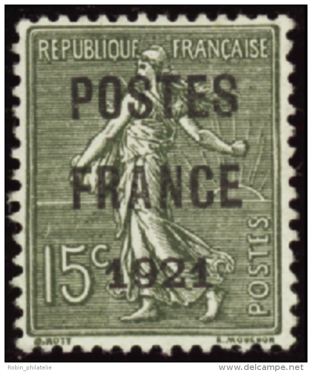 N°34 15c Semeuse Lignée Postes France 1921" TB Centré  " Qualité:(*) Cote:1625&euro; - Other & Unclassified