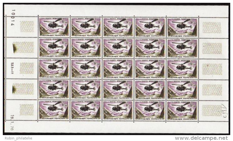 N°41 10,00 Alouette Feuille De 25 Timbres CD 19-1-70   Qualité:** Cote:400&euro; - Other & Unclassified