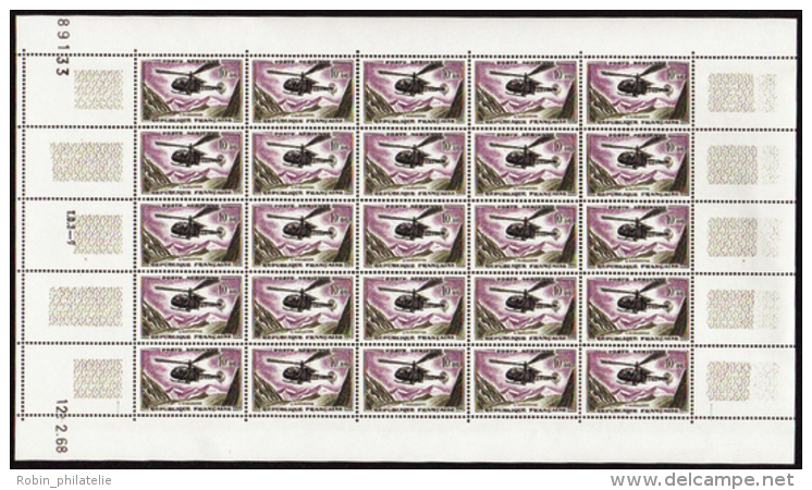 N°41 10,00 Alouette Feuille De 25 Timbres CD 12-2-68   Qualité:** Cote:400&euro; - Altri & Non Classificati