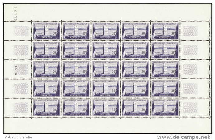 N°922 Narvik Feuille De 25 Timbres   Qualité:** Cote:100&euro; - Altri & Non Classificati