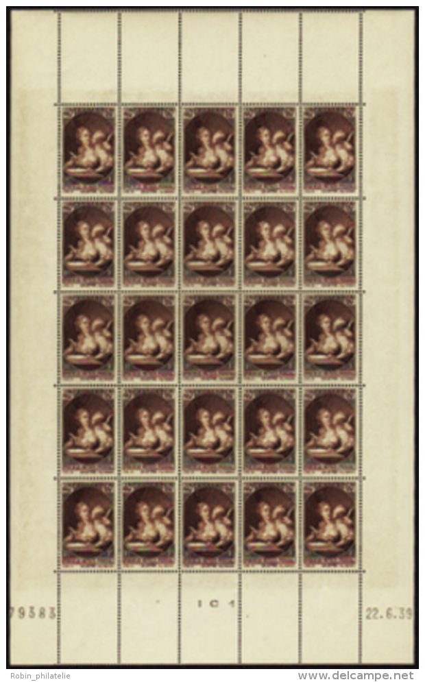 N°446 Musée Postal Fragonard Feuille De 25 Timbres CD 22-6-39   Qualité:** Cote:125&euro; - Altri & Non Classificati