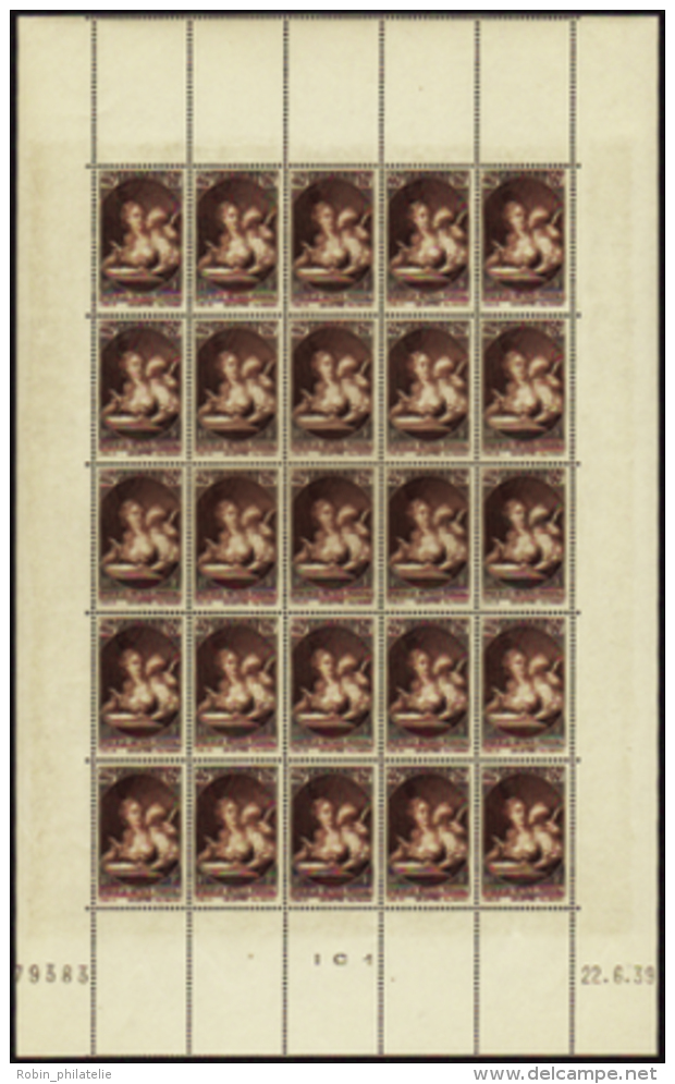 N°446 Musée Postal Fragonard Feuille De 25 Timbres CD 22-6-39   Qualité:** Cote:125&euro; - Other & Unclassified