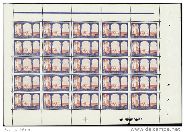 N°263 Centenaire De L'Algérie Feuille De 25 Timbres   Qualité:** Cote:175&euro; - Altri & Non Classificati