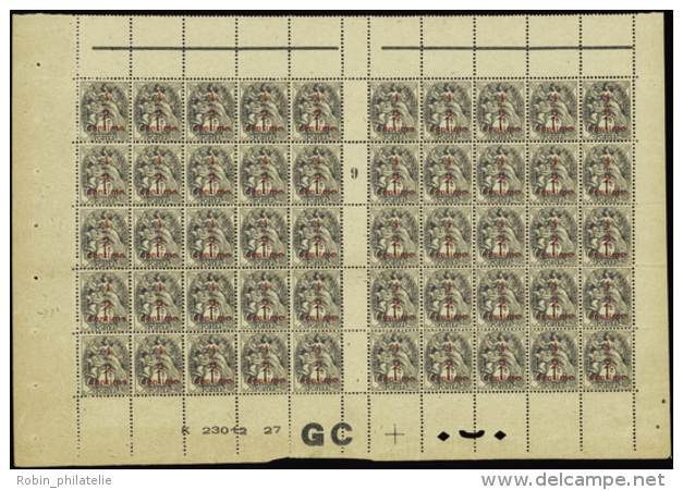 N°157 1/2c Sur 1c Blanc Feuille De 50t Mill 9GC Type IA (1ex IB)   Qualité:** Cote:145&euro; - Other & Unclassified