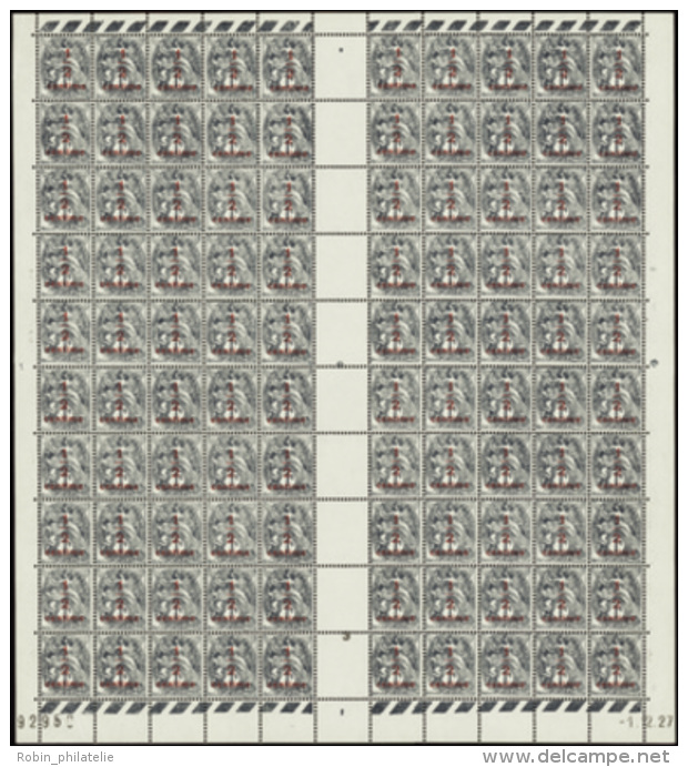 N°157 1/2c Sur 1c Blanc Feuille De 100t CD 1-12-27   Qualité:** Cote:100&euro; - Altri & Non Classificati