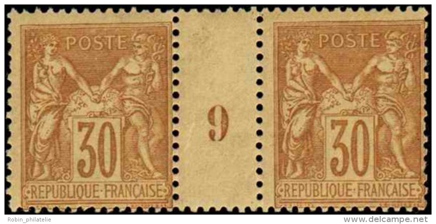 N°80 30c Brun-jaune Millésime 9   Qualité:* Cote:320&euro; - Other & Unclassified