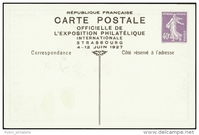 N°236 Q6  40c Semeuse Violet Expo De Strasbourg 1927   Qualité: Cote:70&euro; - Altri & Non Classificati