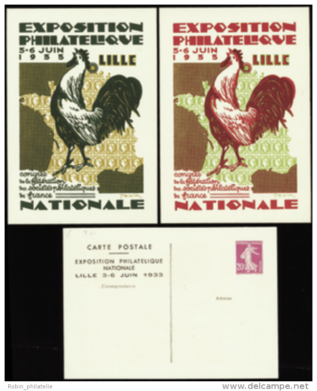 N°190 I1S  20c Semeuse Expo. De Lille 3 Cartes   Qualité: Cote:180&euro; - Altri & Non Classificati