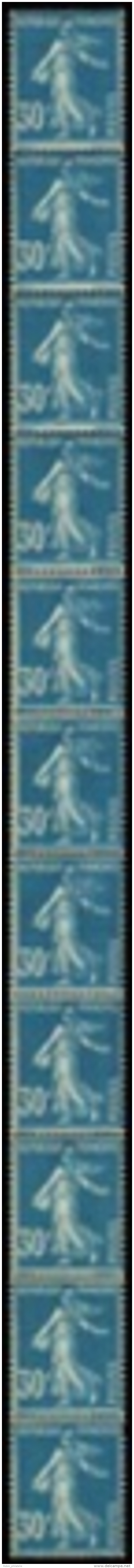 N°18 30c Semeuse Bleu Bande Verticale De 11 Timbres   Qualité:** Cote:4800&euro; - Altri & Non Classificati