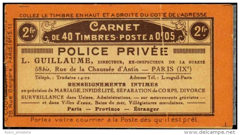 N°158 C2 5c Semeuse Carnet 20t (pli Accordéon Sur Couverture)   Qualité:** Cote:1000&euro; - Altri & Non Classificati