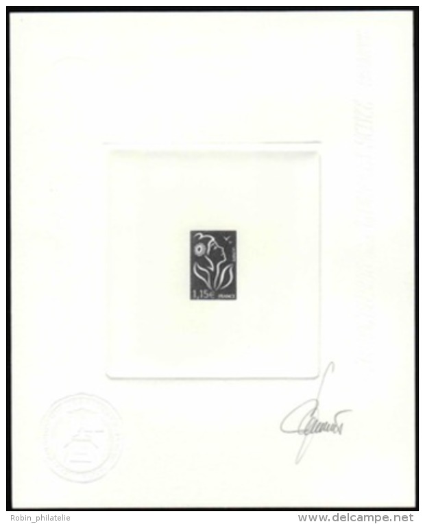 N°3970 1,15&euro; Marianne De Lamouche épreuve D'artiste En Noir   Qualité: Cote:.....&euro; - Altri & Non Classificati